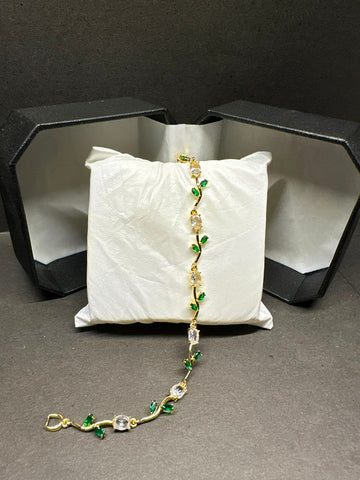 Tulip Green & Golden Bracelet