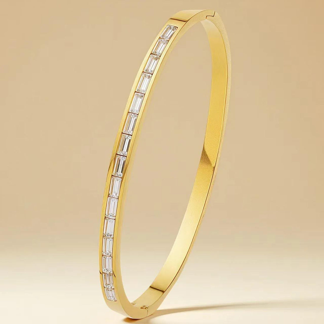 Diamond Line Golden Bracelet